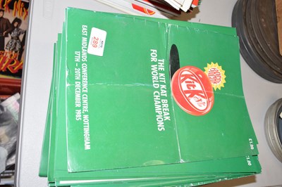 Lot 289 - Large collection of programmes for the KitKat...