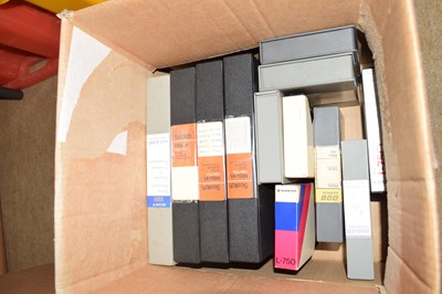 Lot 297 - One box various tapes and cassettes, billiards...