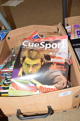 Lot 301 - One box Cue Sport magazines