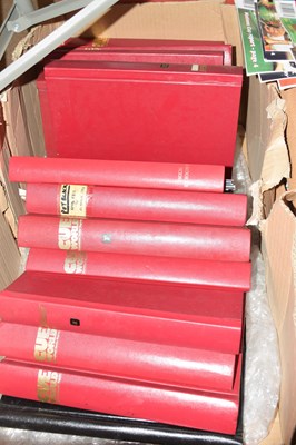 Lot 304 - One box containing albums Cue World and other...