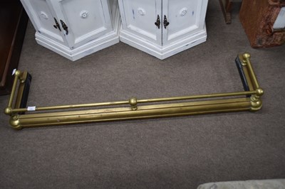 Lot 316 - Brass mounted fire fender with rail detail,...