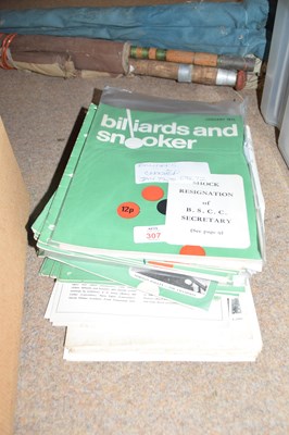 Lot 307 - Quantity of billiards and snooker magazines...