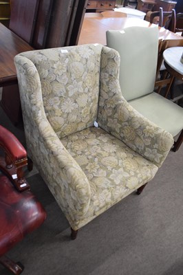 Lot 325 - Victorian small floral upholstered wing back...