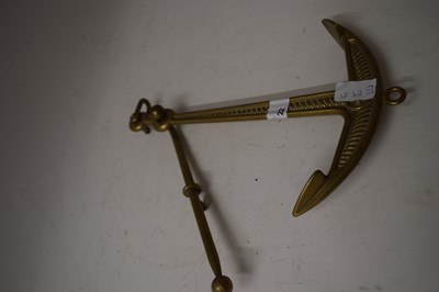 Lot 22 - BRASS ANCHOR FORMED HANGING SCALE