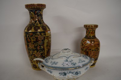 Lot 49 - TWO MODERN ORIENTAL VASES TOGETHER WITH A...
