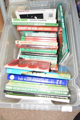 Lot 313 - One box snooker and billiards books to include...