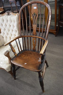 Lot 350 - 19th century elm and ash Windsor chair with...
