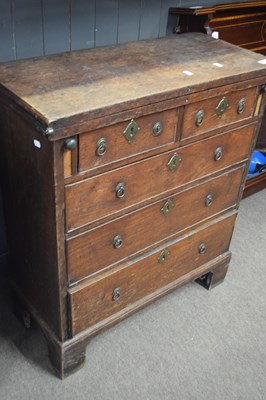 Lot 366 - Small Georgian bachelor's chest possibly red...