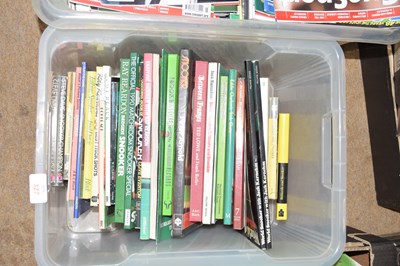 Lot 327 - One box snooker related books to include...