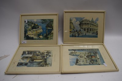 Lot 35 - FOUR COLOURED PRINTS - VIEWS OF GENOA AND THE...
