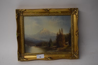 Lot 74 - CAMPBELL, (CONTEMPORARY), STUDY OF A LAKE AND...