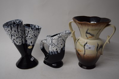 Lot 87 - MIXED LOT COMPRISING GERMAN POTTERY DOUBLE...