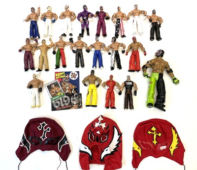 Lot 155 - Mixed lot of WWE wrestling figures of Rey...