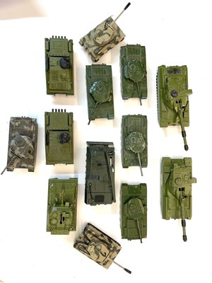 Lot 55 - Mixed lot of Dinky die-cast tanks, unboxed. To...