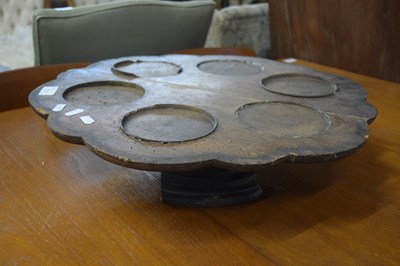 Lot 222 - Unusual 19th century oak lazy susan (for...