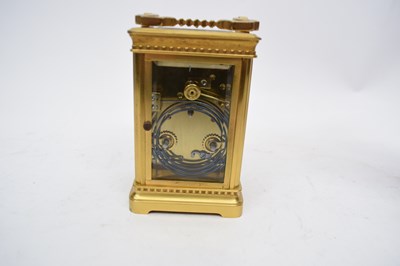 Lot 244 - 20th century French brass carriage clock of...