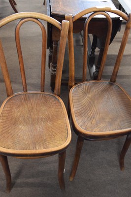 Lot 260 - Pair of Thonet bentwood cafe chairs with...