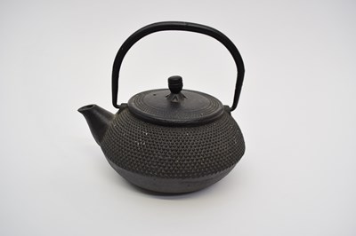 Lot 3 - Japanese metal tea pot and cover