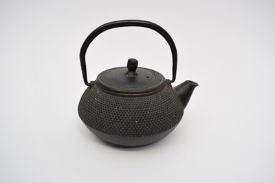 Lot 3 - Japanese metal tea pot and cover
