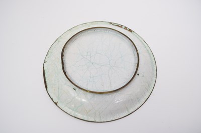 Lot 12 - Chinese enamel plate, the centre decorated...