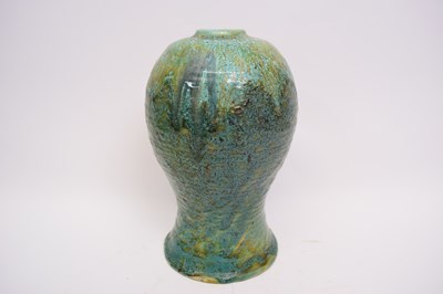 Lot 28 - Pottery vase of inverted baluster shape with...