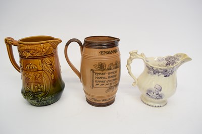 Lot 42 - Group of commemorative jugs including a...