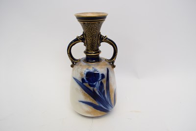 Lot 47 - Doulton Burslem vase decorated in blue with...
