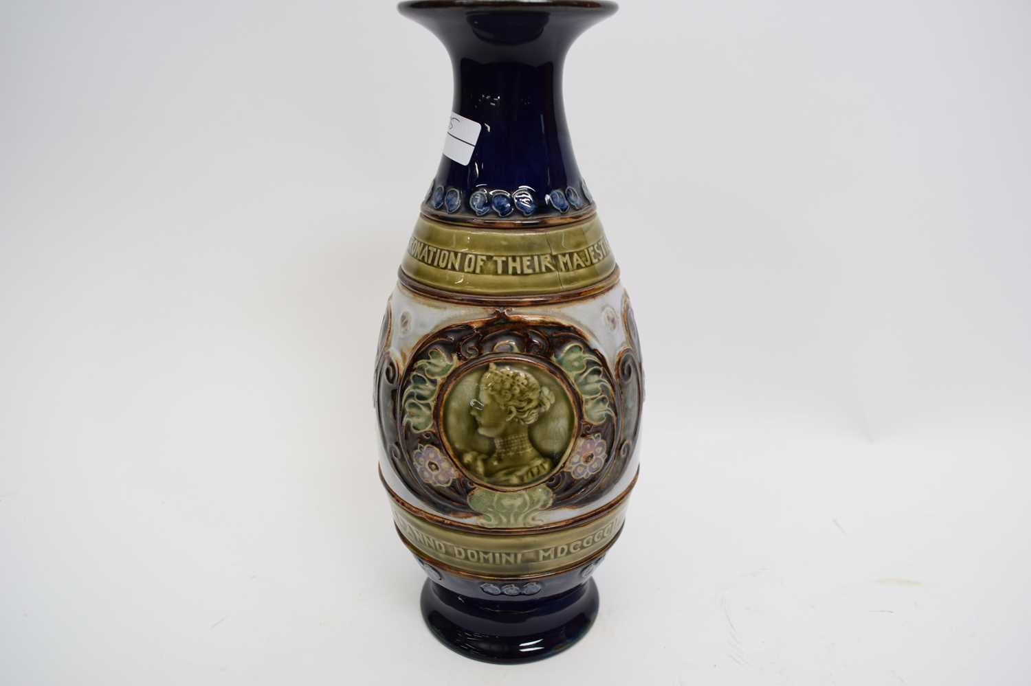 Lot 49 - Royal Doulton commemorative vase for King...