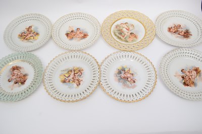 Lot 56 - Quantity of Continental porcelain plates, all...