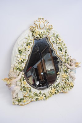 Lot 58 - Late 19th century mirror with a Continental...