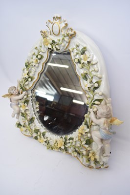 Lot 58 - Late 19th century mirror with a Continental...