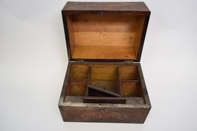 Lot 64 - Continental wooden jewellery box with inlaid...