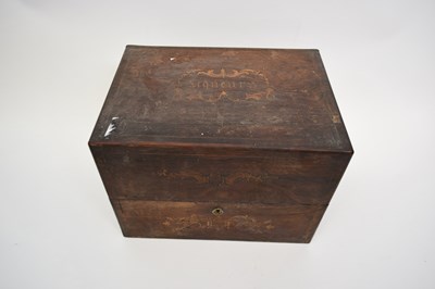 Lot 64 - Continental wooden jewellery box with inlaid...