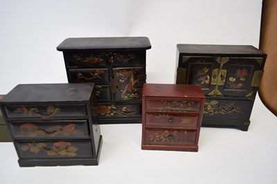 Lot 69 - Quantity of Oriental boxes decorated in...