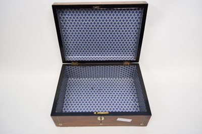 Lot 96 - Jewellery box with inlaid brass design