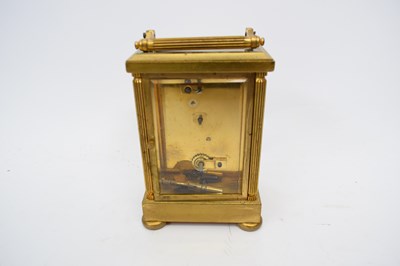 Lot 102 - Brass carriage clock