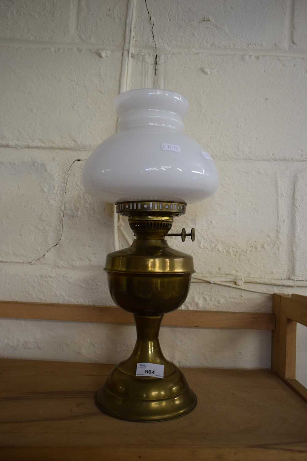 Lot 504 - BRASS BASED OIL LAMP