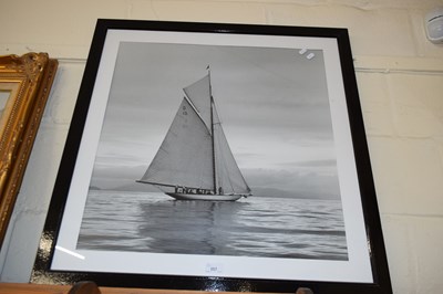 Lot 557 - BLACK AND WHITE PHOTOGRAPHIC PRINT, YACHTING...