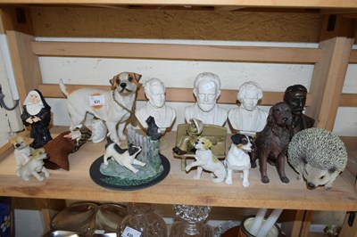 Lot 631 - VARIOUS BUSTS OF COMPOSERS, ASSORTED DOG...