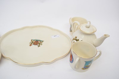Lot 129 - Quantity of Goss wares including a shaped tray...