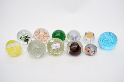 Lot 130 - Group of eleven paperweights