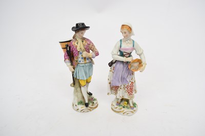 Lot 148 - Pair of 19th century Continental porcelain...