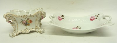 Lot 141 - Meissen style flower pot decorated with...