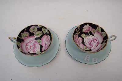 Lot 161 - Two Paragon cups and saucers with printed...