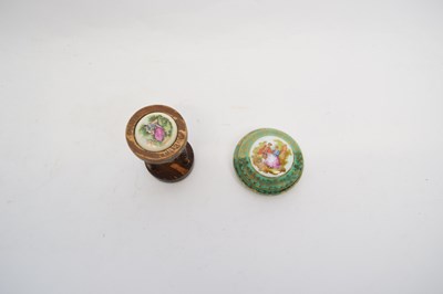 Lot 167 - Small Limoges porcelain box and cover together...