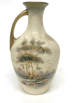Lot 174 - Japanese porcelain vase with landscape gilt...