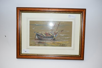 Lot 11 - KENNETH GRANT, STUDY OF A BEACHED BOAT, F/G