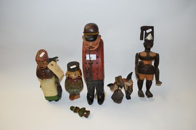 Lot 15 - DANISH CARVED WOODEN FIGURES, VARIOUS OTHERS