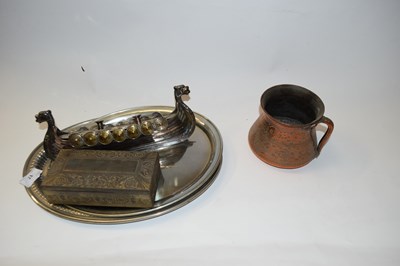 Lot 17 - MIXED METAL WARES TO INCLUDE SILVER PLATED...