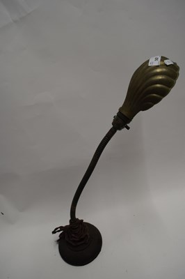 Lot 30 - VINTAGE ELECTRIC DESK LAMP WITH METAL SHELL...